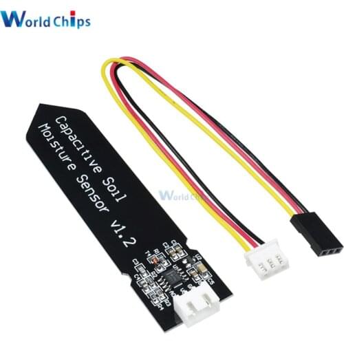 Diymore 10PCS Capacitive soil moisture sensor Corrosion Resistant wide voltage wire Analog Capacitive Soil Moisture Sensor V1.2