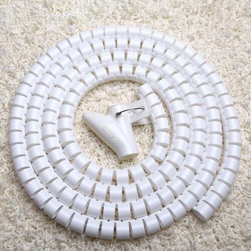 10pcs/lot L1.5m D28/22/16mm PC Computer Cord Protector Cable Winder Management Wire Storage Home Hiding Cable Organizer