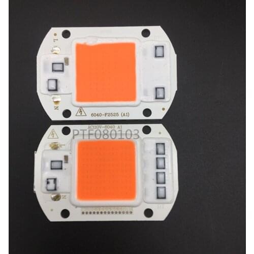 10 PCS AC 110V 220V 20w 30w 50W 380NM-840NM Full Spectrum LED COB Chip, Integrated Smart IC Driver 220V 110V