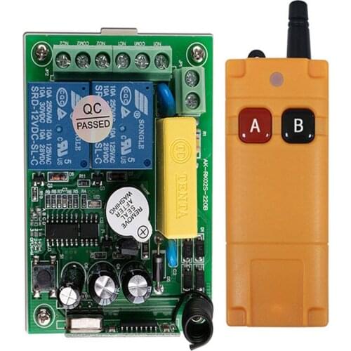 2000m AC 220V 2CH 2CH Wireless Remote Control LED Light Switch Relay Output Radio RF Transmitter And 315/433 MHz Receiver
