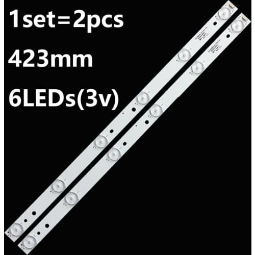 30pcs/lot 6LED LED Backlightt strip For GC236D06-ZC14F-03 303GC236031 423MM 3V 24 inch
