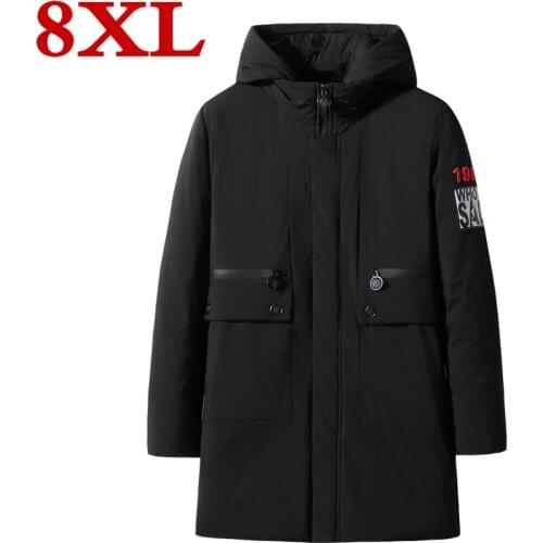 7XL 8XL plus Mens size Long Coat Brand new Male Casual Winter Parka Men Thick Down Jacket Overcoat