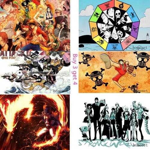 One Piece Poster Clear Image Wall Stickers Home Decoration Good Quality Prints White Coated Paper O3