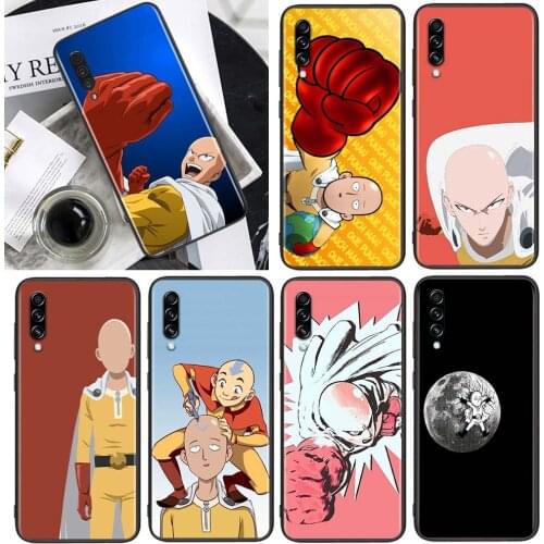 One punch man for Samsung Galaxy A90 A80 A70 A60 A50 A40 M30 A20E A2Core A10S A10E Soft Black Phone Case