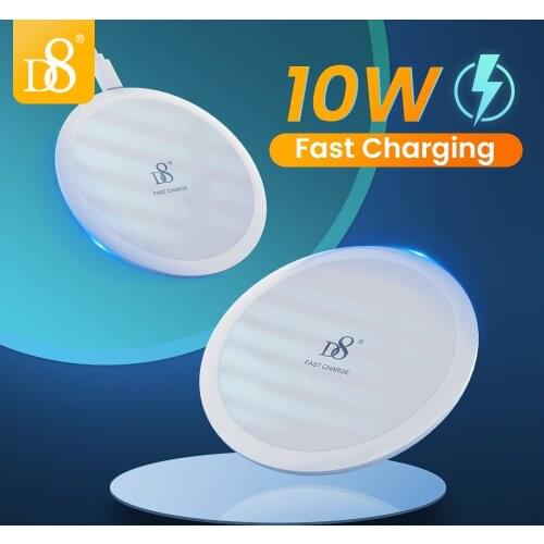 D8 10W Fast Wireless Charger Pad for iPhone 12 11 Qi Wireless Charging Stand for Huawei Mate 40 30 Pro Car Wireless Charger
