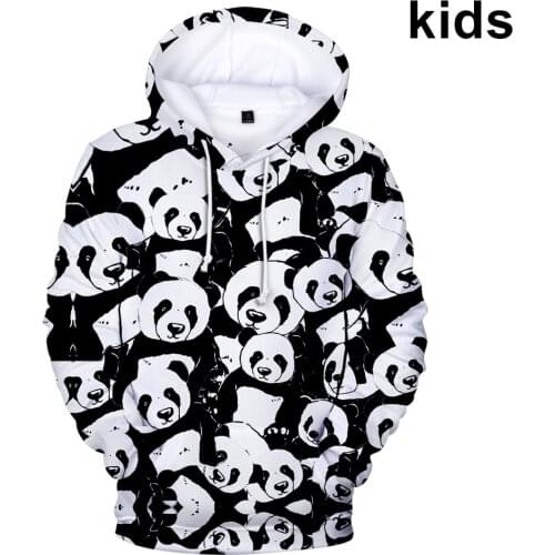2 to 14 years kids hoodies 3D Panda hoodie sweatshirt boys girls Cute Panda harajuku Jacket coat children clothes