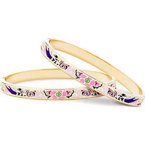 European And American Hot Selling Enamel Fine Drops Of Oil Stainless Steel Bracelet