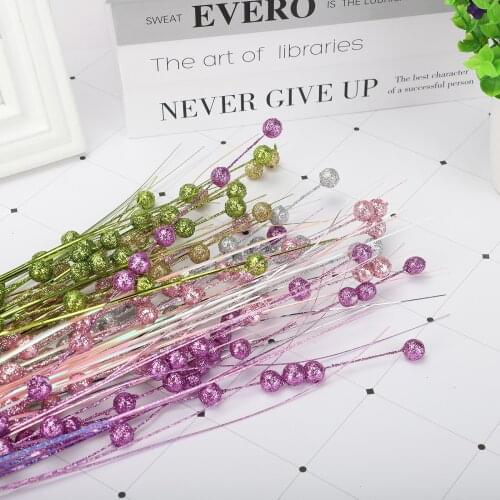 Artificial Plants Gold Powder Simulation Flower For Christmas Tree Ornaments Crafts DIY Xmas Wreath Home Decor Golden Peony