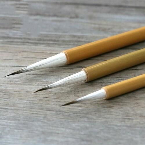 Woolen&purple Rabbit Hair Calligraphy Brush Pen 3pcs Chinese Watercolor Painting Special Fine Line Writing Brushes Tinta China