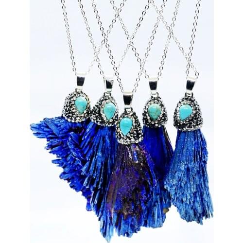 Classic Irregular Geometry Natural Stone Pendant Necklace Exquisite Inlay Rhinestone Stone Choker Unisex Everyday Party Necklace