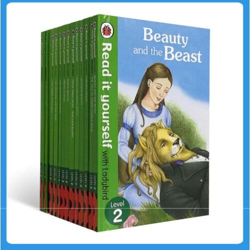 4-8 year 13 book/set Ladybird Read it yourself Level 2 Childrens English picture story books Graded readingFamous fairy tales