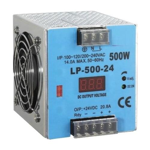 LP-500-12 500W 12V 37.5A Din rail Digital display ac-dc switching power supply