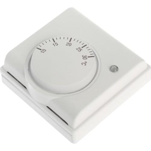 220V 6A Mechanical Room Thermostat Temperature Controller Air Condition and Floor Gas Boiler Heating