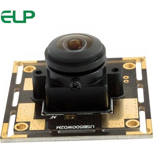 ELP 5MP High resoltuion CMOS OV5640 Wide Angle Fisheye Lens Free Driver Industrial Camera module for Android Linux Windows Mac