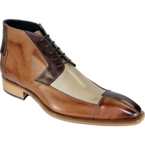 Men PU Leather Shoes Low Heel Casual Shoes Dress Shoes Brogue Shoes Spring Ankle Boots Vintage Classic Male Casual