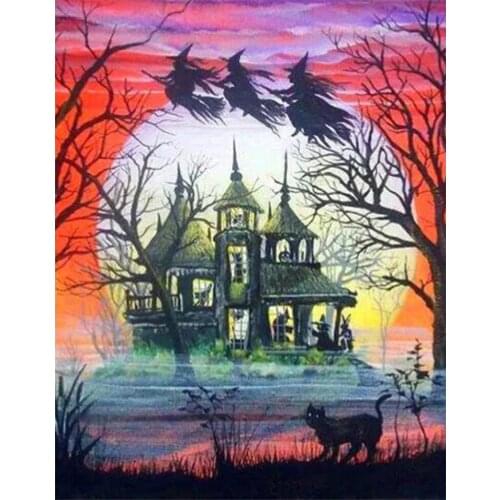 European castle 5D Diy Diamond Painting Embroidery Pattern 3d Cross Stitch Kits Drills Building Scenery Wall Sticker Home Decors