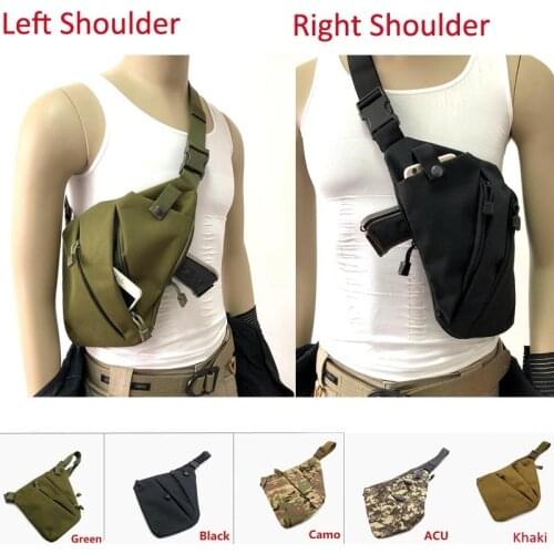 Outdoor Tactical Storage Gun Holster Shoulder Bags Men Anti-theft Chest Bag Nylon Sports Hunting Crossbody Pistol Bag