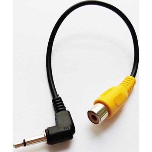 NCHTEK 90 Degree Angled 3.5mm Mono Male Plug to RCA Female Jack AV Adapter Cable For GPS Video Input/Free shipping/10PCS