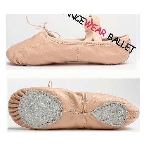 New 2017 Free Shipping Ballet Shoes Factory Sale Full Sole And Splite Shoe Women Kids Soft Leather Ballet Shoes Wholesale