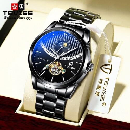 Tevise 2021 New Brand Mechanical Watches Fashion Luxury Mens Automatic Watch Clock Male Business Wristwatch relogio Masculino