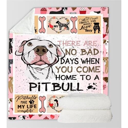 My Life Sherpa Blanket Pitbull Blanket 3D printed Wearable Blanket Adults/kids Fleece Blanket Drop Shippng Style-1