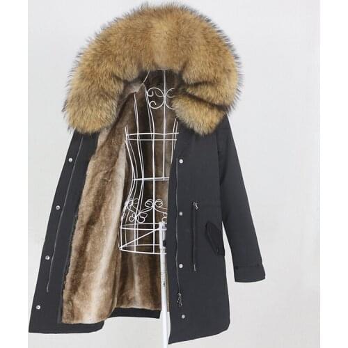 OFTBUY 2020 Long Waterproof Parka Real Fur Coat Winter Jacket Women Natural Raccoon Fox Fur Hood Outerwear Streetwear Removable