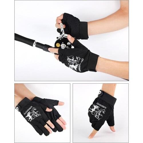 Fishing Gloves Mens Sunscreen Breathable Three Fingers Quick-drying Non-slip Sea Fishing Road Fishing Outdoor Fishing Supplies