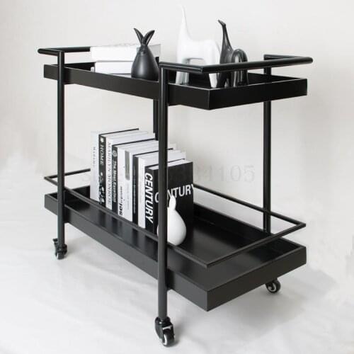 European mobile dining cart stroller racks home kitchen cart tea wine drink car fruit car