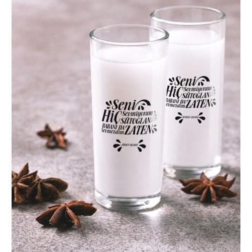 Personalized Colorful Printed I Bollywood The Lines Sütoğlan Dual Arrack Cup Seti-2