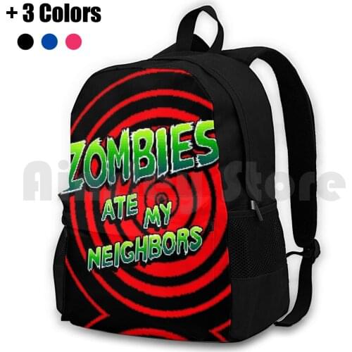 Zombies Ate My Neighbors Pixel Art Outdoor Hiking Backpack Riding Climbing Sports Bag Video Games Pixelart Pixel Art Sprite