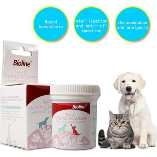 14g Pet Styptic Powder Dog Cats Anti Inflammation Analgesia Powder Puppy Home Pet Aids Supplies Medical Anti-inflammation