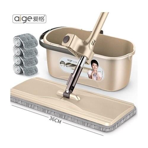 [TB01]Flat mop lazy hand-free washing home mopping artifact one drag net mop wood floor wet and dry