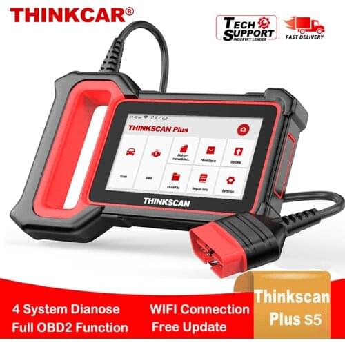 Thinkcar Thinkscan Plus S5 OBD2 Code Reader Auto Scanner Engine ABS Airbag Transmission 4 System Professional Diagnostic Tool
