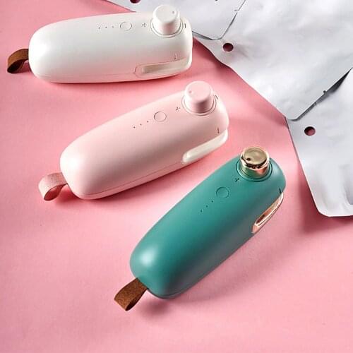 USB Charging Sealing Machine Hand Pressure Portable Mini Heating Plastic Packaging Machine Handheld Vacuum Food Sealing Device