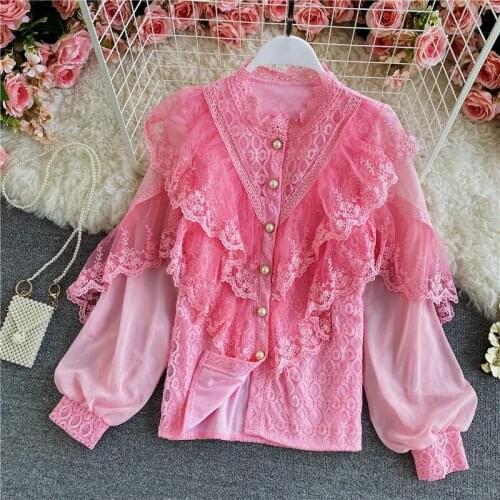 YUZACDWX Stand-up Collar Blouses