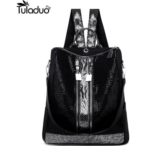 2020 Casual Oxford Backpack Women Black Waterproof School Bags For Teenage Girls High Quality Fashion Travel Tote Backpack