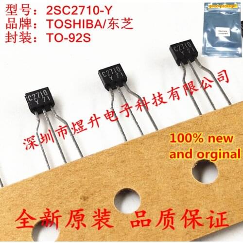 10pcs 100% new and orginal 2SC2710-Y C2710 Transistor Silicon NPN Epitaxial Type (PCT process) TO-92S in stock