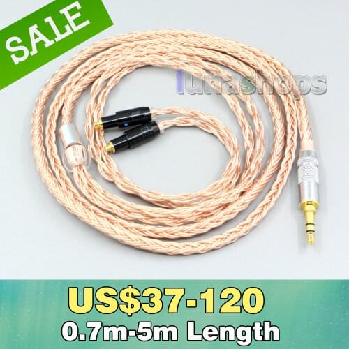 2.5mm 3.5mm XLR Balanced 16 Core 99% 7N OCC Earphone Cable For Shure SRH1540 SRH1840 SRH1440 LN006744