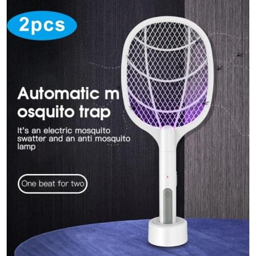 2pcs Electric Mosquito Killer Mosquito Repellent Lamp 3000V LED Light Electronic Mosquito Net Swatter Zapper Anti Insect Bugs