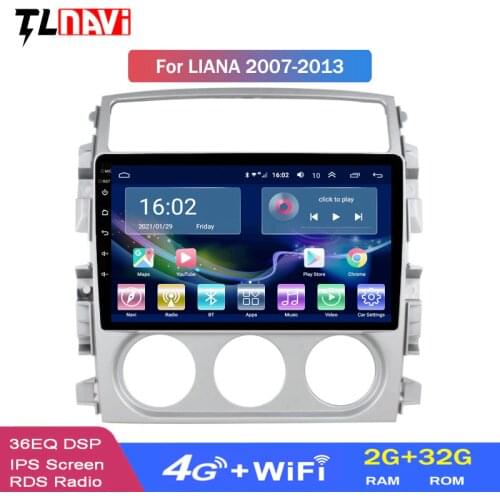 4G Lte 2G RAM 9 Inch Android 10 Car Dvd Gps Player for Suzuki LIANA 2007 - 2013 Built-in Radio Navigation Bt Wifi