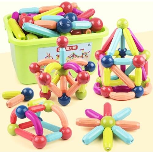Big Size Magnetic Stick Building Blocks game Magnetic Designer Educational Magnet Construction Toys for Children Gifts