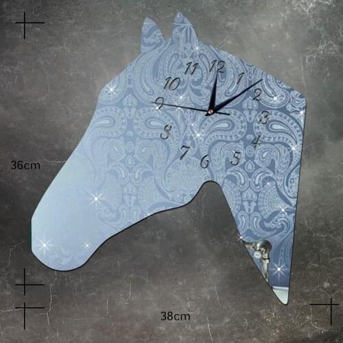 Clock sitting room bedroom creative decoration DIY mute quartz clock pondering horse wall clock