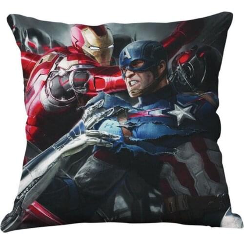 The Avengers Pillow Case Home Decoration Pillowcase Cushion Cover Decorative Sofa Car Spiderman Throw Pillowcase 45x45cm
