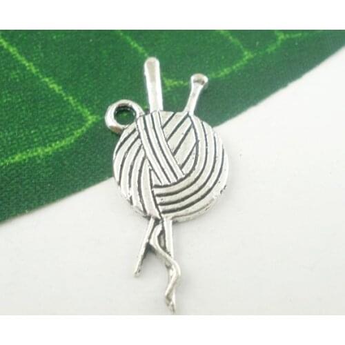 DoreenBeads 50 PCs Silver Color Clew Charms Pendants Findings 26x11mm