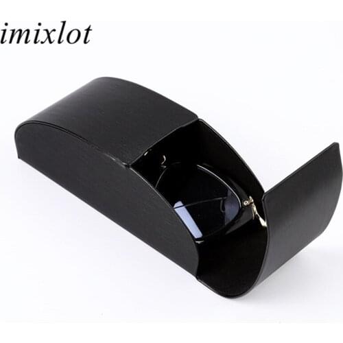 Imixlot 1PC High-grade Delicate Fashion Black Eyeglasses Box Men Women Exquisite Luxury Portable Metal Glasses Case