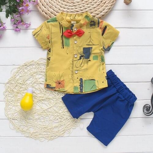 Baby boys summer clothing set toddler fashion cotton t-shirt+shorts 2pcs infant toddler tracksuit for kids outfits bebes clothes