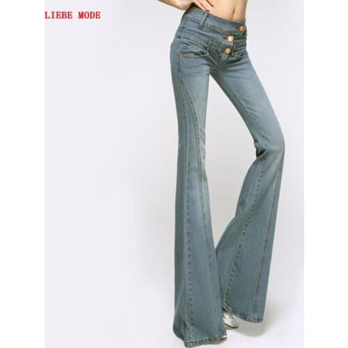 LIEBE MODE Women's Straight Jeans