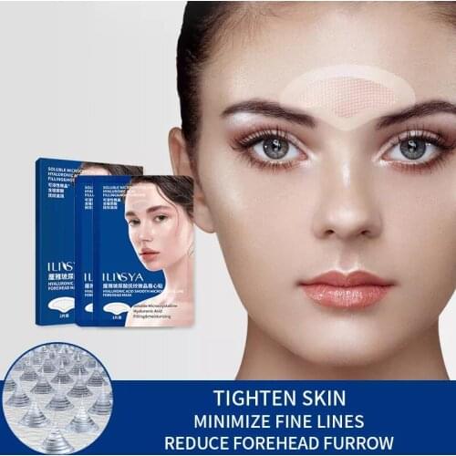 Micro-Needle Anti-wrinkle Forehead Hyaluronic Patches Acid Frown Lines Lifting Firming Anti-Aging Forehead Treatment