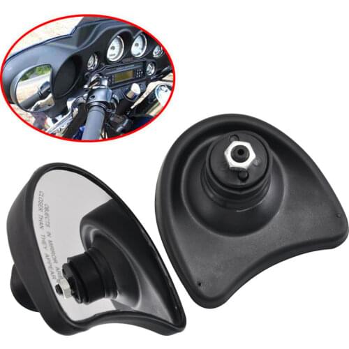Motorcycle Chrome/Black Batwing Fairing Mount Mirrors Side Rear View For Harley Electra Street Glide 1996-2013