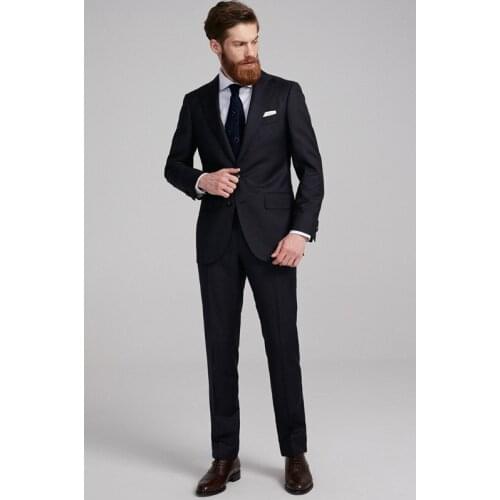 New Arrival Business Mens Suits Wedding Prom Formal Tuxedo 2 Pieces Set Male Blazers Jacket Trousers Male Pantsuits Custom Made